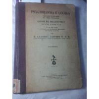 Psicologia E Logica Ludgero Jaspers Osb 1922  comprar usado  Brasil 