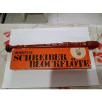 Flauta Doce Schreiber Em Madeira Antiga Leia A Descrição, usado comprar usado  Brasil 
