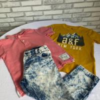 3 Peças Camiseta Abercrombie Polo Rosa Calça Jeans Mpj 3, usado comprar usado  Brasil 