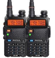 Rádio Comunicador Ht Dual Band Uhf Vhf Uv-5r Fone Ptt 2pçs. comprar usado  Brasil 