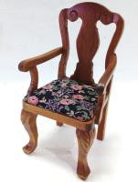 Cadeira De Madeira Estofada Florida Miniatura Decoração  comprar usado  Brasil 