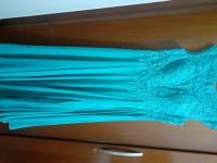 Lindo Vestido  Plus Size Tamanho 48 Azul Turquesa Impecável  comprar usado  Brasil 