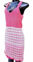 Vestido Feminino Casual De Crochê Crochet Feito À Mão Rosa comprar usado  Brasil 