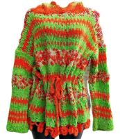 Casaco Suéter Feminino Com Capuz De Tricô Tricot Feito À Mão comprar usado  Brasil 