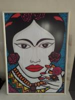 Quadro Beto Kelner Frida Kahlo. Impressão Pano 70 X 52 Cm comprar usado  Brasil 