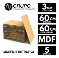 5 Placa Quadro Chapa Mdf Cru 3mm | 60x60 Artesanato comprar usado  Brasil 
