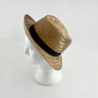 Chapéu De Palha Antigo (a) Com 30,5 Cm E Uma Faixa Preta comprar usado  Brasil 