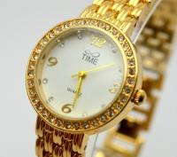 Relógio De Quartzo Time Eternity Feminino Banhado A Ouro 24k comprar usado  Brasil 