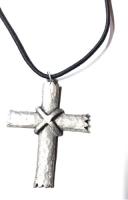 Colar Pingente Metal Heavy Metal Crucifixo Cruz 8x6 = 17cm  comprar usado  Brasil 
