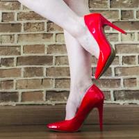 Sapato Verniz Vermelho Di Scarp Calçados Salto 11 comprar usado  Brasil 