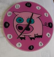 Relógio De Parede Decorativo Desenho Porquinho - De Vidro comprar usado  Brasil 