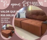 sofa veludo marrom comprar usado  Brasil 