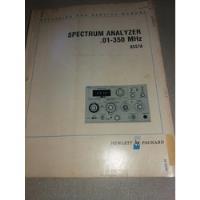 Livro Manual Spectrum Analyser .01-350 Mhz  8557a Inglês comprar usado  Brasil 