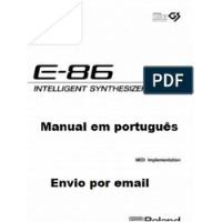 Manual Teclado Rolando E86 Em Portugues Envio Por Email comprar usado  Brasil 