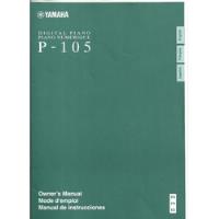 Livro Manual De Instruções Piano Digital Yamaha P105 comprar usado  Brasil 