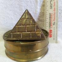 Usado, 02 Peças De Metal 9,5 Cm Porta Joia E 7,0 Cm Piramide  comprar usado  Brasil 