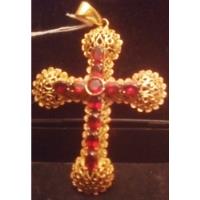 Crucifixo Em Ouro E Granada comprar usado  Brasil 
