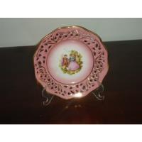 Prato De Porcelana Europeu Rosa Provençal Antigo comprar usado  Brasil 