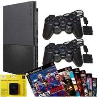 Playstation 2 Slim 2 Controles E 5 Jogos Desbl comprar usado  Brasil 