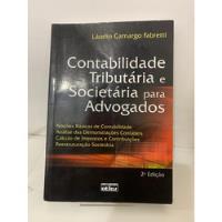 Contabilidade Tributária E Societária Para Advogados comprar usado  Brasil 