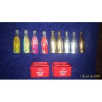 9 Garrafinhas 2 Engradados Coca -cola Olimpíadas Atenas 2004 comprar usado  Brasil 