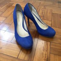 Usado, Sapato Boneca Azul De Camurça No 36 comprar usado  Brasil 