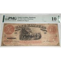 Cédula $10 Dólares Autêntica Hamburgo Carolina Do Sul 1850 comprar usado  Brasil 