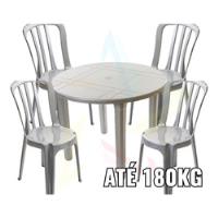 Usado, Kit Mesa Buffet + 04 Cadeiras Plástico 182kg Inmetro  comprar usado  Brasil 