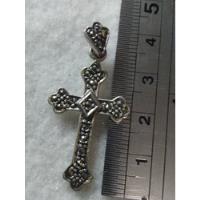 Crucifixo Trevo Antigo Prata Marcassitas 4cm 4fotos 3,5gr comprar usado  Brasil 