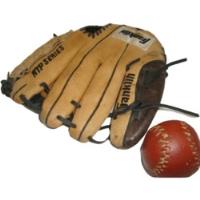 Usado, Antiga Luva De Baseball Couro + Bola Antiga Franklin comprar usado  Brasil 