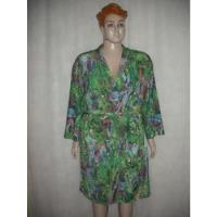 Usado, Robe Kimono Verde Colorido Tercan Tam U Com Faixa Bom Estado comprar usado  Brasil 