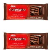2 Chocolates Meio Amargo Cobertura Frac Confeiteiro 1,050kg comprar usado  Brasil 