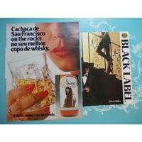 Propaganda Vintage (kit De 2) Black Label Johnnie W. Cachaça, usado comprar usado  Brasil 