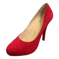 Sapato Vermelho Aveludado Da Louboutin - Tamanho 37, usado comprar usado  Brasil 