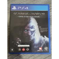 Jogo Sombras De Mordor Playstation 4 comprar usado  Brasil 