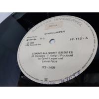 Lp Cyndi Lauper / I Drove All Night / Disco Mix / Ano 1989 comprar usado  Brasil 