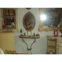 Espelho E Aparador De Bronze Ouro Velho Antigo comprar usado  Brasil 
