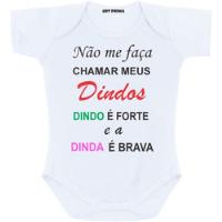 Body Bebê Personalizado Dinda Brava E Dindo Forte Promoção comprar usado  Brasil 