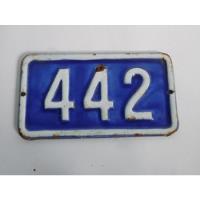 Antiga Placa Residencial Ágata Auto Relevo - Número 442 comprar usado  Brasil 