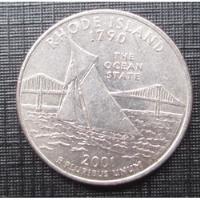 D4334 - Usa -quarter Dollar 2001 D Rhode Island  , usado comprar usado  Brasil 