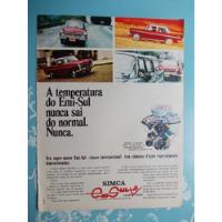 Propaganda Vintage - Simca Emi-sul V8. Relógio Sandoz, usado comprar usado  Brasil 