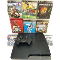 Ps3 Playstation 3 Slim  ,controle Gta V, Pes, Fifa 19, usado comprar usado  Brasil 