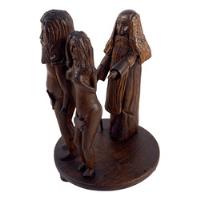 Antiga Escultura Em Madeira Representando Adao E Eva comprar usado  Brasil 