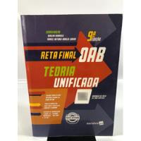 Livro Reta Final Oab Teoria Unificada 9 Edição Saraiva Jur M412 comprar usado  Brasil 