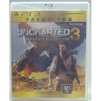 Uncharted 3 Drake's Deception Ps3 Midia Fisica Seminovo comprar usado  Brasil 
