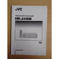 Manual De Instrução Vídeo Cassete Gravador Hr J416m Vhs 430w comprar usado  Brasil 