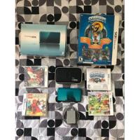 Nintendo 3ds (aqua Blue) - Com 4 Jogos, Capa De Proteção, Caixa Oficial E Kit Skylanders  comprar usado  Brasil 