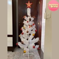 Árvore De Natal Branca Com Enfeites - 1,65m comprar usado  Brasil 