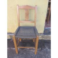 Cadeira De Madeira Antiga Com Assento Em Fibra Sintética, usado comprar usado  Brasil 