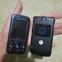 2 Celulares 00s Motorola Razr V3 & Sony Ericsson W395 Leia comprar usado  Brasil 